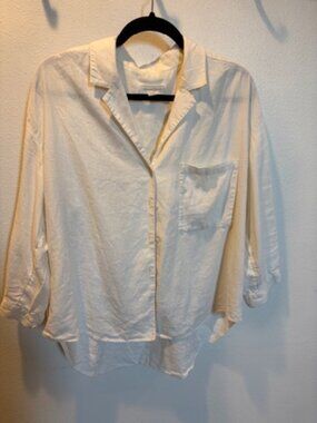 White Treasure and Bond Button-up Blouse Top